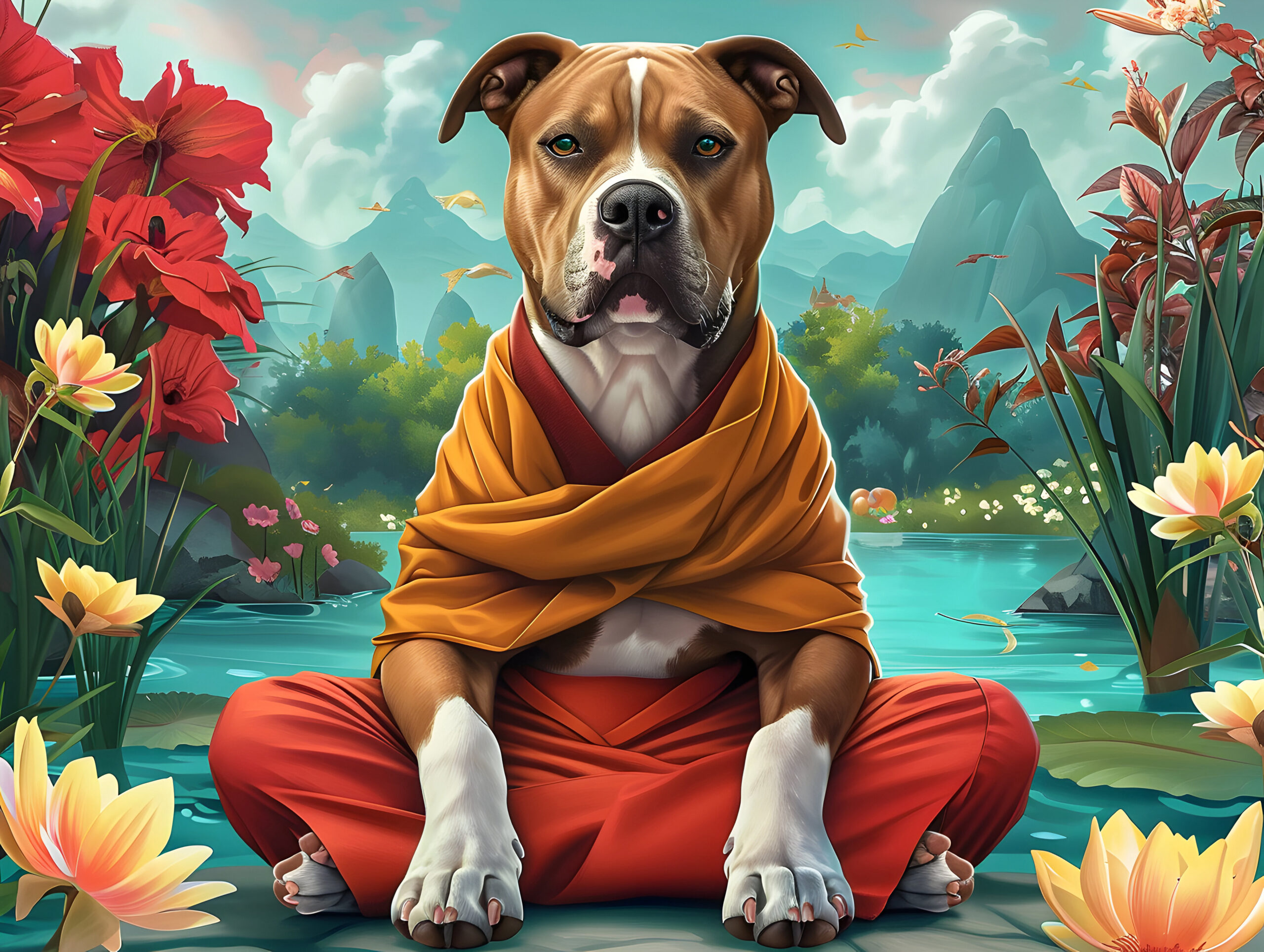 dog meditating